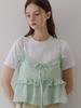 Eight Days A Week Frill Bustier Light Green Ad460