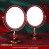 Double Happiness Red Wood Bride Gift Set: Mirror & Comb Collection