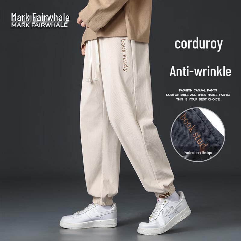 Mark Fairwhale Men's Loose Fit Corduroy Jogger Pants