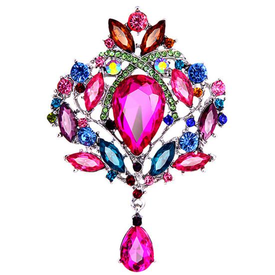 Brooch Water Drop Rust-resistant Alloy Elegant Clothes Pin for Banquet