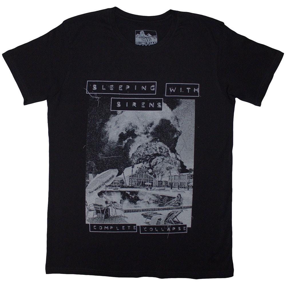 Men s Sleeping With Sirens Complete Collapse T-shirt X-Large Black 2XL