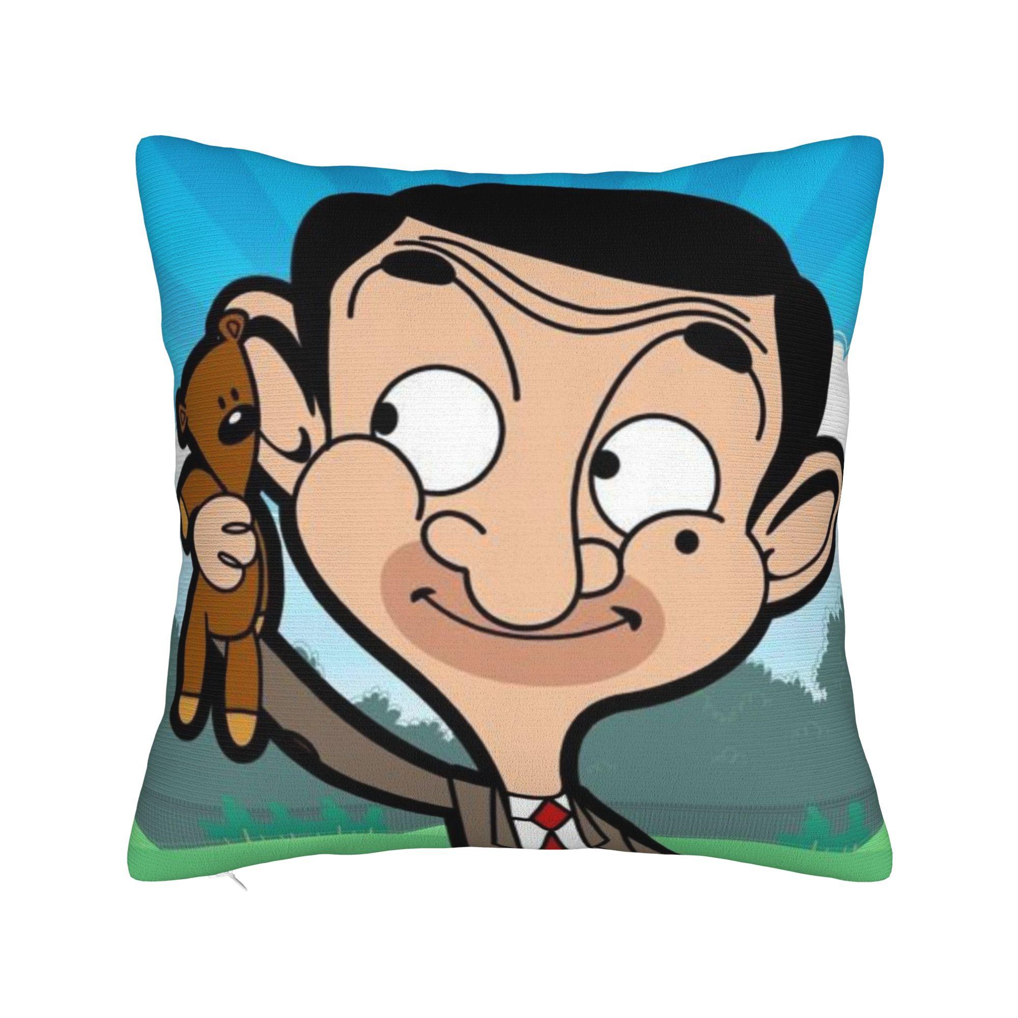 

mrbeanes Pillowcase Accessories Soft Cushion Cover Throw Pillow Cover Car Decorations Square Multiple Sizes 12x12in 30X30cm