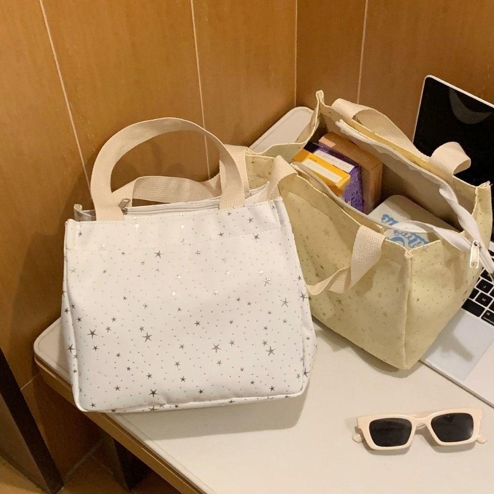 Cloth Star Dots Storage Bag Purse Wallet Cosmetic Makeup Bag Korean Y2k Handbag Shopping Bag with Zipper Mommy Bag Daily