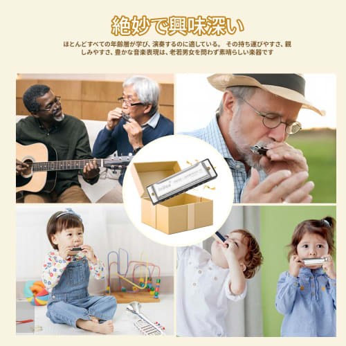 10-Hole Chromatic Harmonica in C Key, Available in Silver or Black, for Beginners to Advanced Players, Highly Airtight Blues Harp Set (Silver)