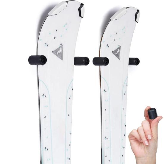 4/8Pcs Ski Rubber Wall Mount Hanger with Screws Damage-Free Snowboard Storage Display Vertical Rack Holder Hook Skiing Equipment Organizer