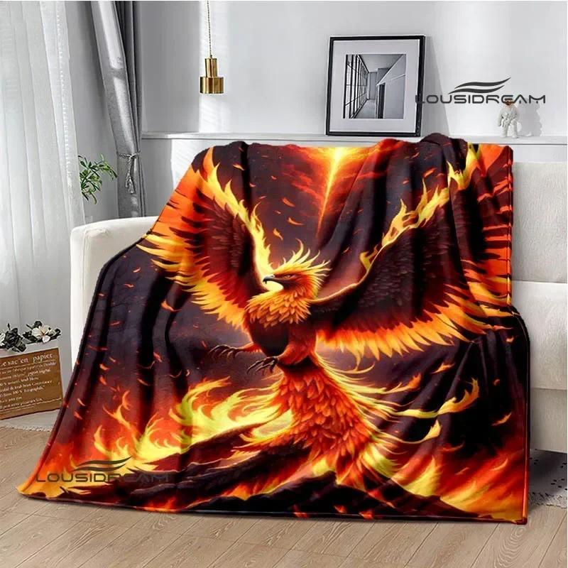 3D Phoenix Printed Blanket Flannel Warm Blankets Soft and Comfortable Blanket Bed Linings Cubre Cama Birthday Gift