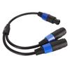 Speaker Splitter Cable Professional Plug and Play Speaker Male To 2 Female Extension Cable for