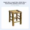 Quadratischer Bambus-Sitz Handgefertigt Niedriger Hocker Retro-Design Langlebig Für Heimdekorateure Kleine Kinder