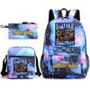 Abstract foreign Shanhaijing children's schoolbag tongtongsahur cartoon primary school student backpack three-piece set L