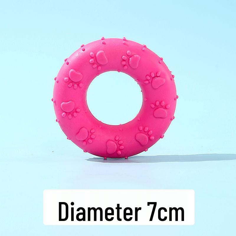 Bite-Resistant Teething Toys for Small Breed Puppies: Rubber Ball & Teddy Chew Set