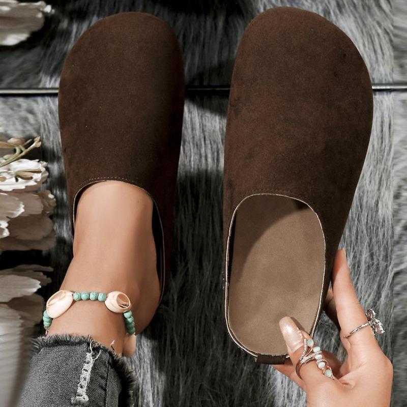 Spring New One-pedal Retro Bag Head Slippers Women's Fashion Versatile Bag Head Drag