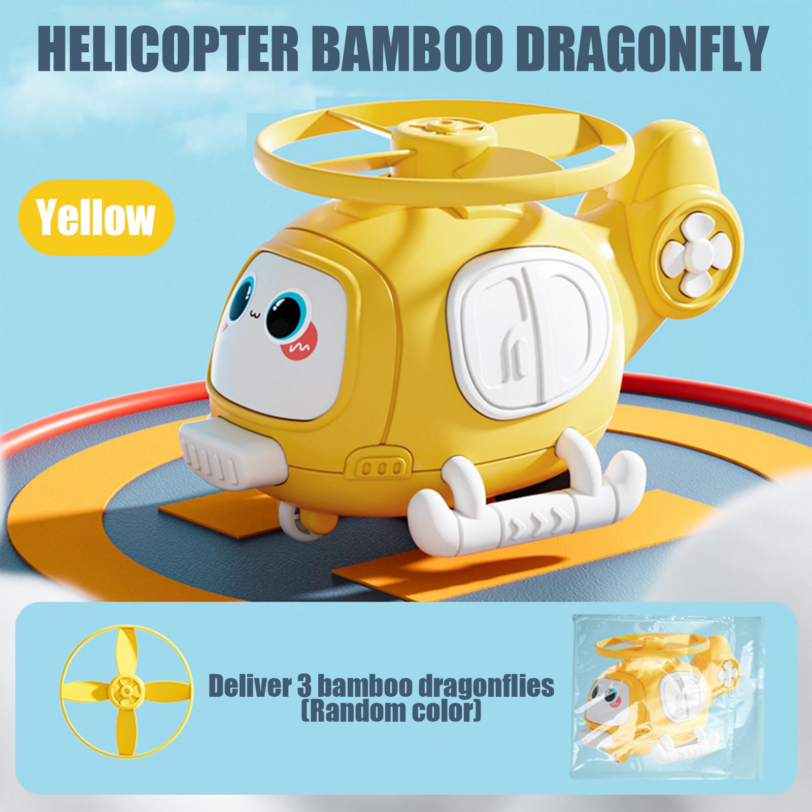 

Children s Toy Car UFO Cartoon Airplane Toy Collision Helicopter Small Gift One Size жовтий