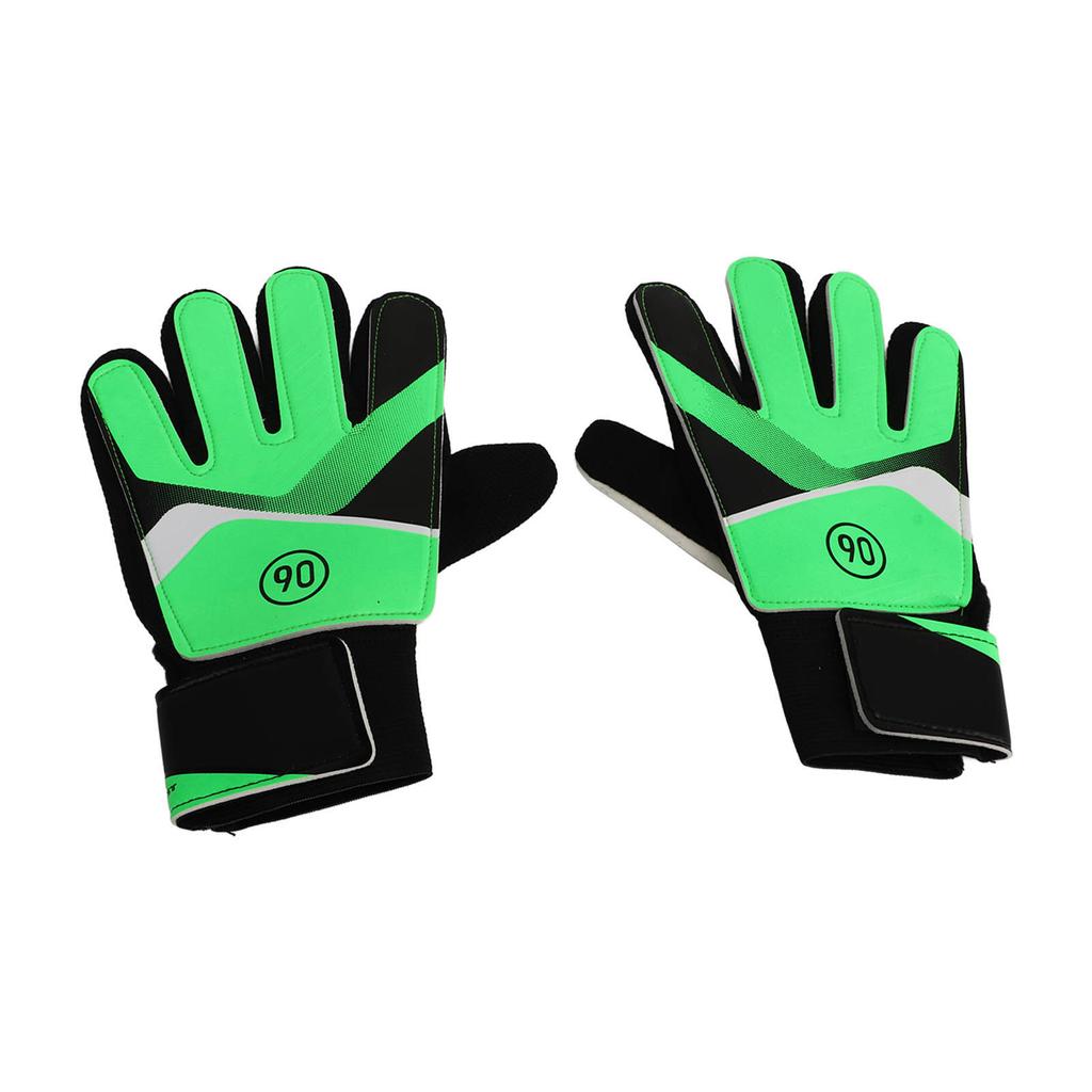 1 Pair Kids Goalkeeper Gloves Children Football Goal Keeper Gloves Anti Slip Exercise Gloves Green 15 ~ 16cm / 5.91 ~ 6.3in