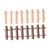 Mini Fairy Garden Fence 3.5x1.2" Miniature Wooden Decorative Picket Fence Building Model for Micro Landscape Dollhouse Accessories