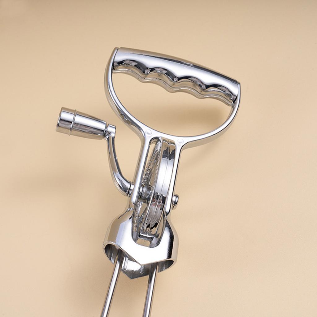 Hand Cranked Electroplated Egg Beater, Wheel Stainless Steel Kitchen Mixer, Cake Baking Tool