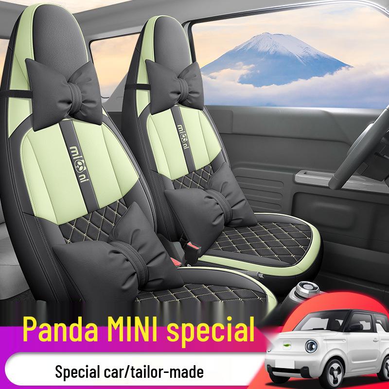 Panda MINI Universal Breathable Car Seat Cover – Cute, Wear-Resistant, Perforated, Four-Season Compatible