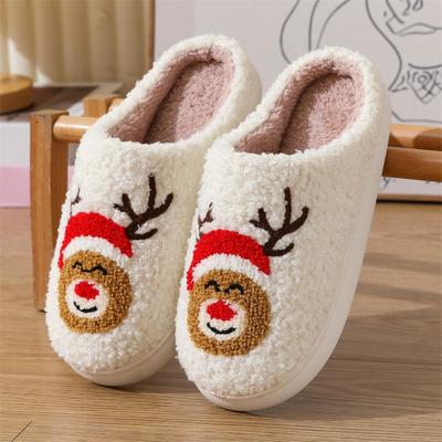 Women's Cotton Slippers, Winter Cotton Slippers, Plush Warm Slippers