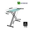 KADAX Ironing Board Folding Large 120x38cm Wide Standard With Holder