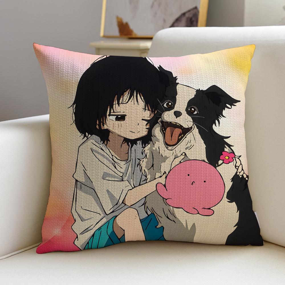 Dark TTakopis Original SinS Cushion Cover Breathable and Skinfriendly Linen Pillowcase Square Removable and Washable Cushion