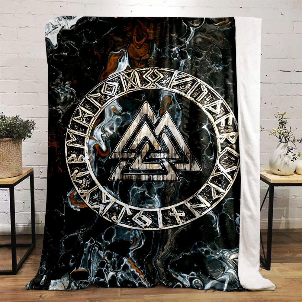 Viking Valknut Rune Design Blanket print blanket soft and cozy perfect for the living room bed sofa or a nap,gift