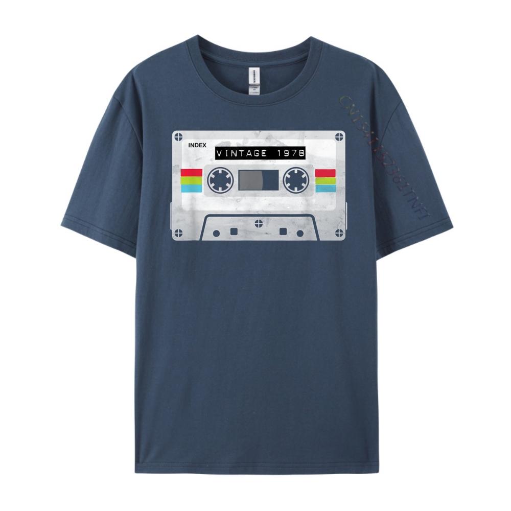 Vintage Cassette Tape 1978 Tshirt Woman Funny Shirts Men Fashionable and Trendy Meme TShirts Character