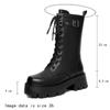 Mode AIYUQI Damen Winterschuhe 2025 Neu Echtes Leder Damen Bikerstiefel Große Größe 41 42 43 Warm Plateau Damen Schneestiefel