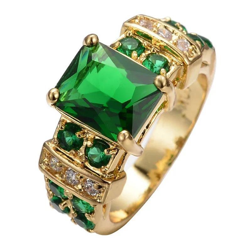 New Fashion  Inlaid Ring Multi-color Square Ladies Ring Whole Sale Rings for Women