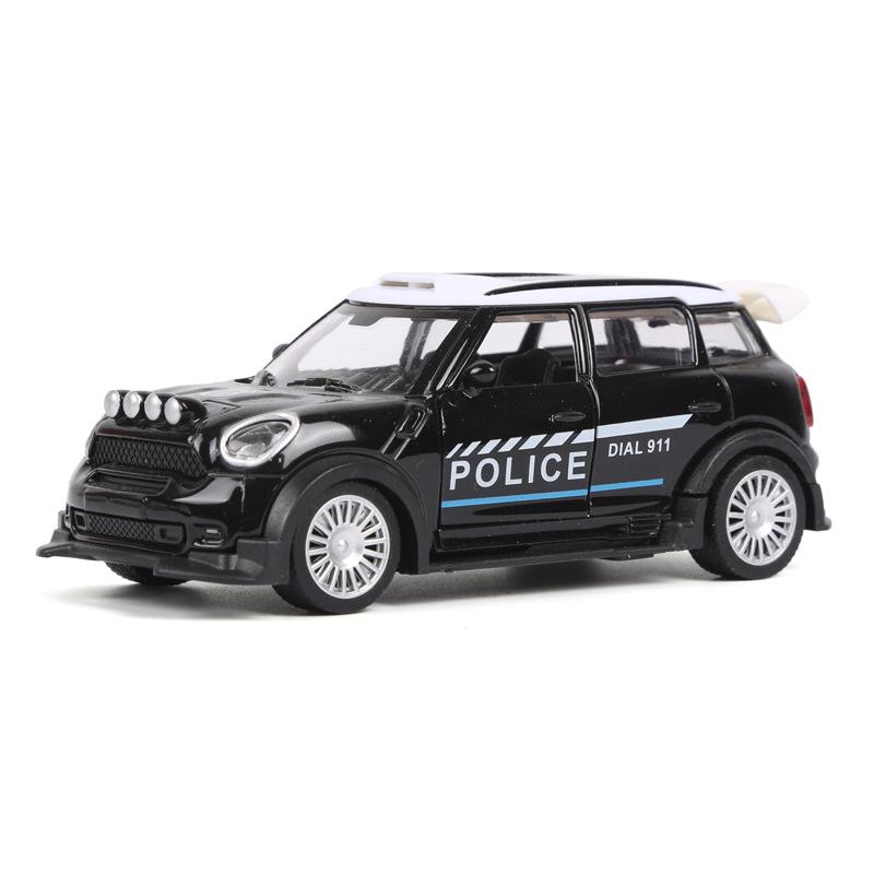 Alloy Car Model Children's Toy Two-door Simulation Metal Police Car Model