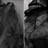 1yard Black Louver Texture Organza Jacquard Fabric Jacket Skirt Fashion Clothing Designer Fabric for Sewing