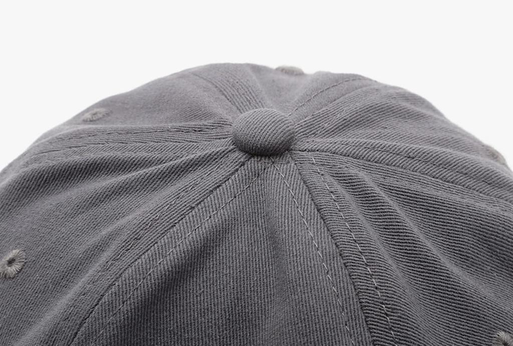 HABERY Soft Cotton Short Brim Baseball Solid Cap, Color, Men's (White)