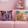 A-Alex GreyS Trippy Psychedelic Cushion Cover Comfortable Reversible Pillow Cover Ideal for Car Sofa Bedroom & Beyond