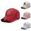 Letter R Embroidery Cotton Baseball Cap Adjustable Breathable Peaked Caps Gift