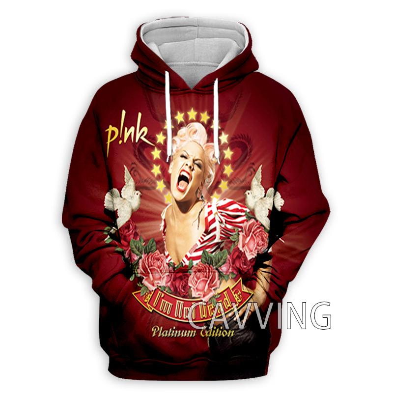 Nová módní dámská/pánská 3D potisk P!nk Alecia Beth Moore Mikiny Mikiny s kapucí Harajuku Mikiny Mikiny Vrchní díly Oblečení