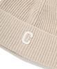 COVERNAT C-Logo Felt Applique Beanie Beige