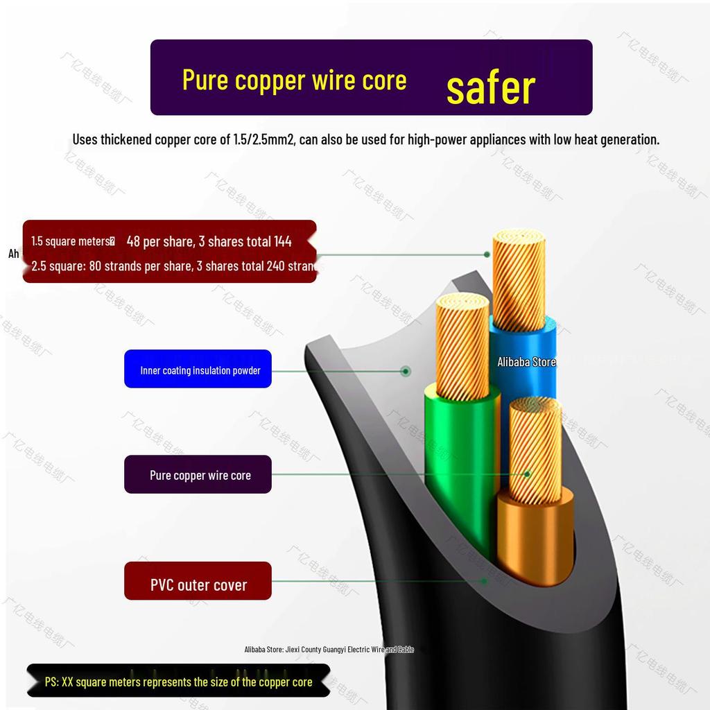 C13 To C20 Power Cord 10A-16A Server IEC320 Extension Cable 1.5 Sq