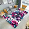 1PC Skull Dark Gothic Pattern printed Carpet Rug for Living Room Bedroom Home Sofa Decoration,Non-slip Floor Mat Floor mat