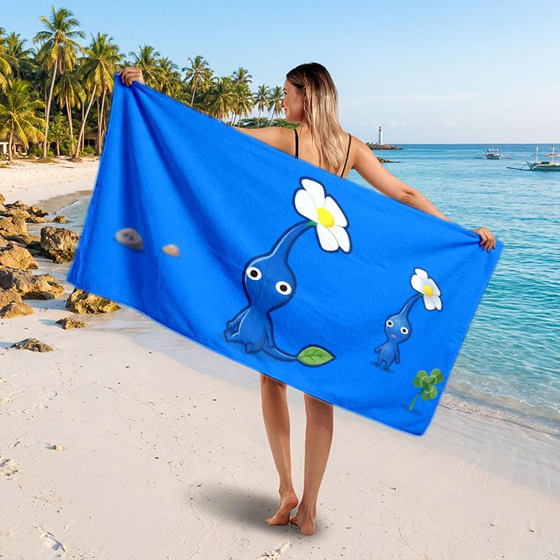 Large Beach TowelPikmin Soft Absorbent Towel Beach Bath Home Use