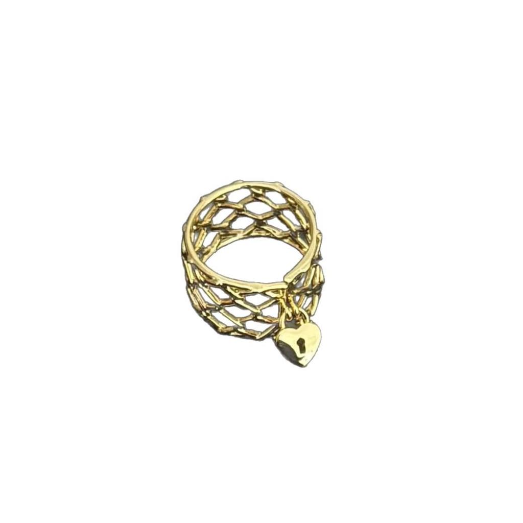 Hollow Heart Lock Ring: Unique, Stylish, Simple Design Finger Ring