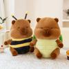 Creative Transform Capybara Plush Toys Cozy Fluffy Cartoon Bee Turtle Capybala Doll Chubby Cuddly Companion Animal Birthday Gift