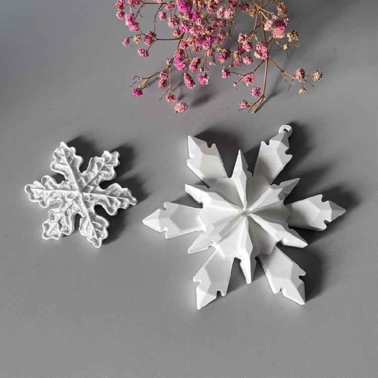 Flexible Silicone Snowflake Mold Set For Seasonal Baking And Decorative Craft Handmade Gifts Making Mould