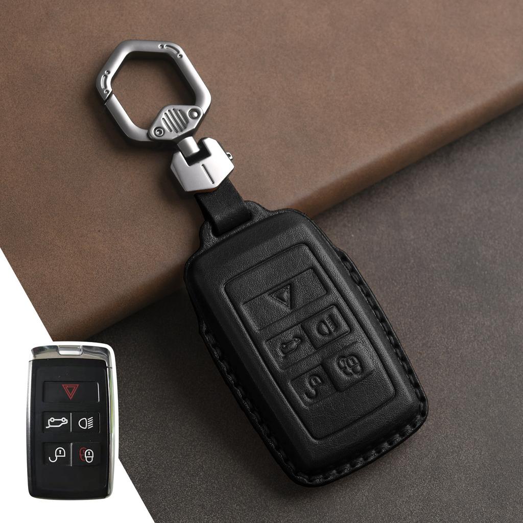 Funda para Llave de Coche, Adecuada para Land Rover, Funda para Llave de Coche New Range Rover Sport, Cuero Genuino, Primera Capa de Piel de Vaca