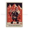 The Krampus Beware The Ill Behaved Print Krampus Greetings Metal Plaque Printing Decoration Garage Wall Mural Tin Sign Poster