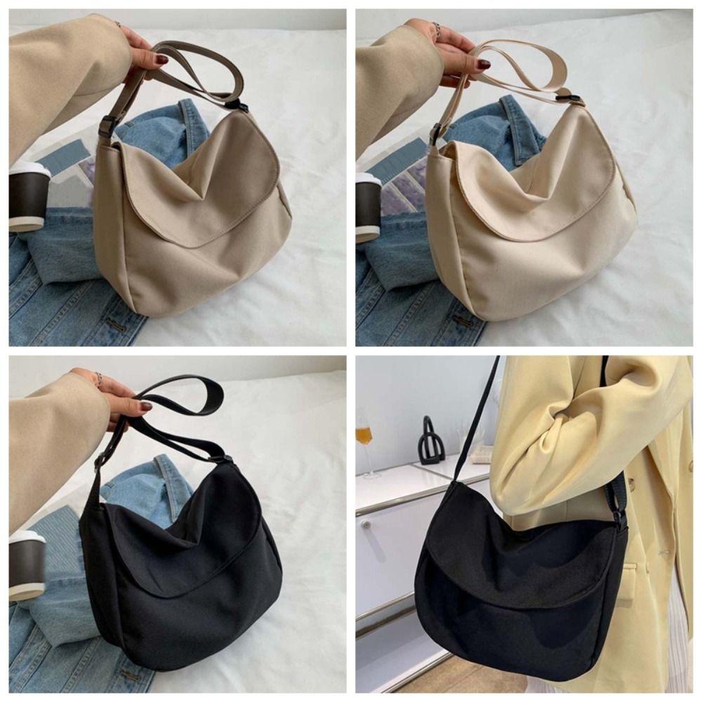 Japanese Style Nylon Square Bag Soft Women Messenger Pouch Large Capacity Shoulder Bag  Men