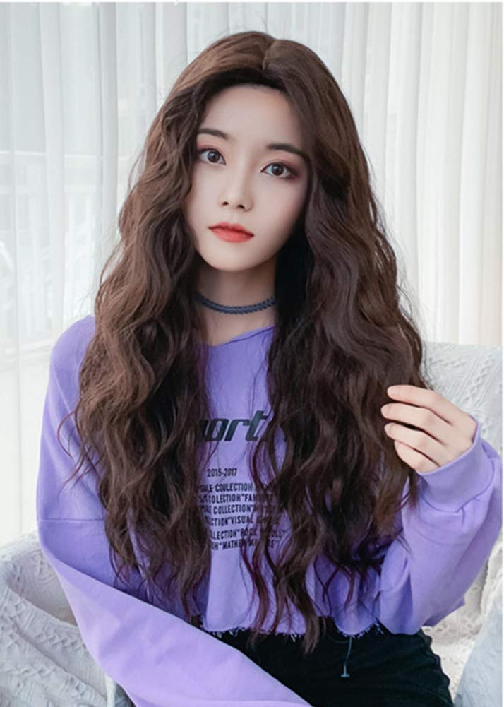 Fluffy Wavy Mega Volume Full Wig, Perfect for Hair Arrangement, Gal Style, Women's Wig, Long Curly Lolita Wig (Black)