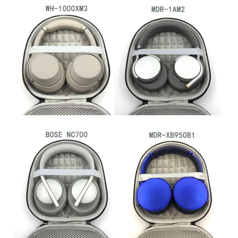Headphone Case for W820NB Wireless Noise Cancelling Headphone Bag USB Cables Chargers Headset Case Travel Bag