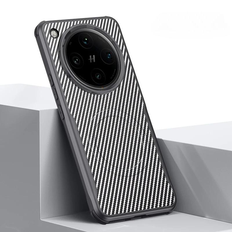 Carbon Fibre Texture Magnetic Case for OPPO Find X8 Ultra Magsafe Matte Shockproof Soft Cover for OPPO Find X8 Pro X7Ultra Shell