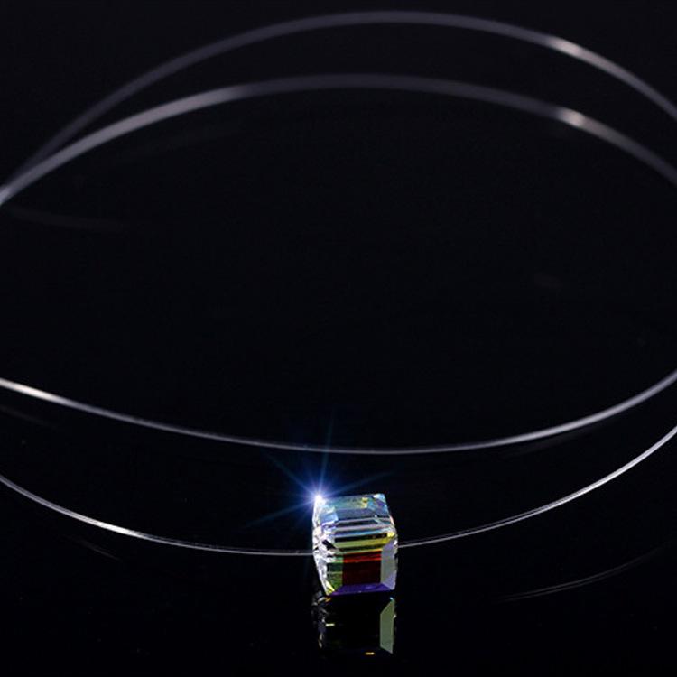 Korean Style Transparent Fishing Line Pendant Necklace with Pearl, Zircon, and Clavicle Chain - Mermaid Tears Design