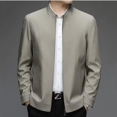 Men's Jackets Spring and Autumn Casual Jackets Men's Tops Loose Stand-up Collar Business