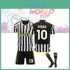2324 Juventus Heimtrikot Set Mit Socken 10 Polyesterfaser Stoff Kinder- und Erwachsenengrößen