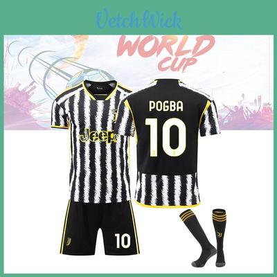2324 Juventus Home Jersey Set With Socks 10 Polyester Fiber Fabric Children And Adult Sizes